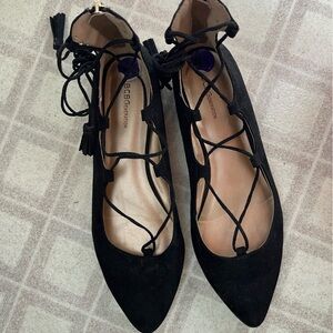 BCBG lace up ballet flats